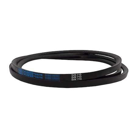 D&D Wedged V-Belt, Dura-Ultimate Wedge, 5VK710, 5V, SBR, 71 in, 5/8 in Top Width 5VK710